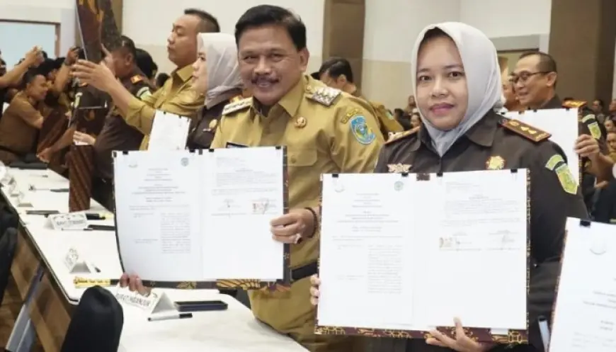 Bupati Nganjuk dan Kejari Teken PKS Penerapan Pidana Kerja Sosial bagi Pelaku Tindak Pidana
