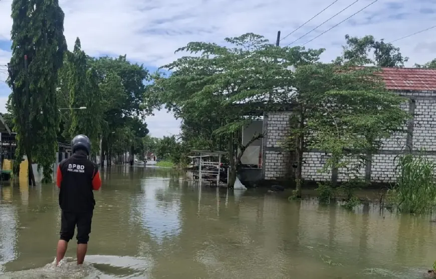 Kali Lamong Meluap Lagi, Ratusan Rumah di Gresik Kembali Terendam