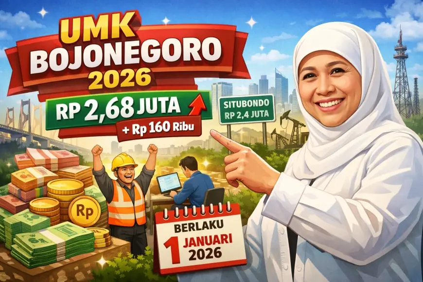 UMK Bojonegoro 2026 Naik Jadi Rp2,68 Juta, Berlaku Mulai Januari