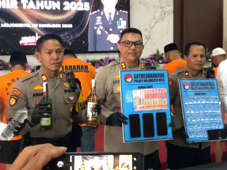 Kriminalitas di Kota Mojokerto Turun Sepanjang Tahun 2025, Kasus Narkoba Naik