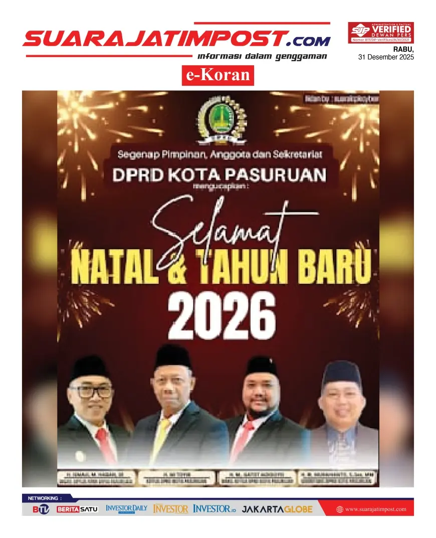 eKoran, Edisi Senin, 31 Desember 2025