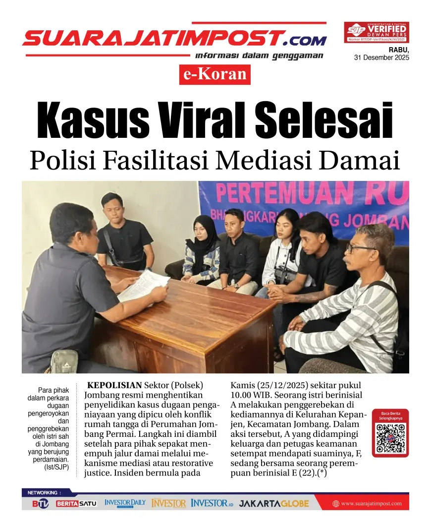 eKoran, Edisi Senin, 31 Desember 2025