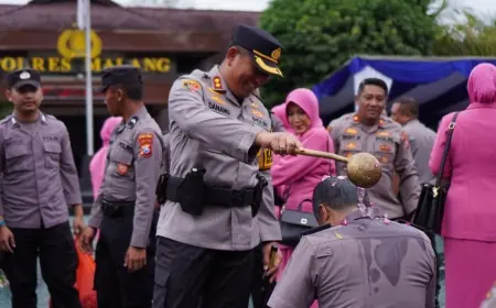 137 Polisi di Malang Naik Pangkat, Kapolres Minta Adanya Transformasi Mental
