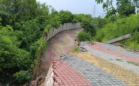 Kawasan Stadion Gelora Joko Samudro Gresik Ambles, Area Jogging Track Terputus