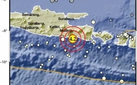 Aktivitas Seismik Guncang Selatan Jawa Timur: Gempa M 4,2 di Lumajang dan M 2,4 di Trenggalek