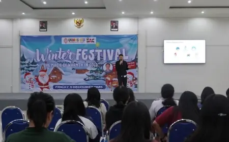 Tak Perlu ke Eropa, Mahasiswa UKWMS Belajar Budaya Musim Dingin Lewat Festival