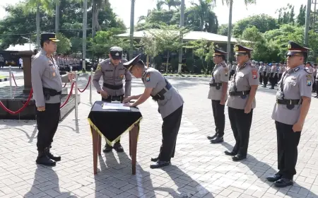 Polres Nganjuk Rotasi Sejumlah PJU, Kasat Binmas dan Kasipropam Berganti