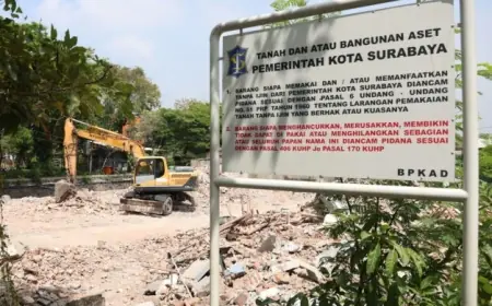 Eksekusi Akhir Taman Pelangi, Pemkot Surabaya Janjikan Perataan Lahan Tuntas Januari 2026