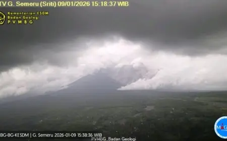 Gunung Semeru Erupsi, Kolom Abu 2.000 Meter, Awan Panas Meluncur 4 Kilometer