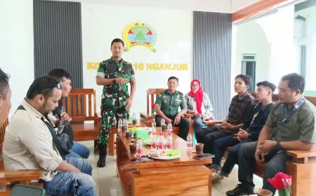 Perkuat Sinergi, Dandim 0810 Nganjuk Ngopi Bareng Insan Media