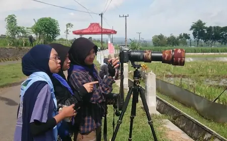 Ribuan Burung Migran Singgah di Tulungagung, BBKSDA Jatim dan Mapala Himalaya Gelar Bird Walk Edukasi Generasi Muda
