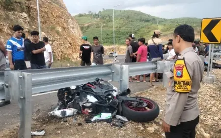 Laka Tunggal di JLS Blitar, Pemotor Ninja Asal Pasuruan Tewas