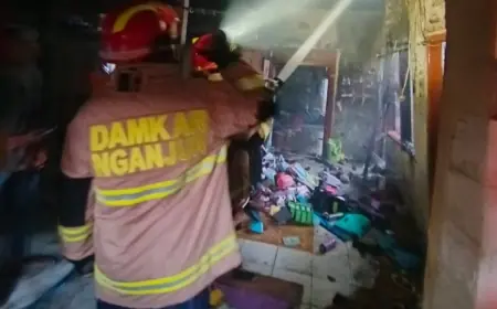 Tragedi di Wilangan Nganjuk, Pasutri Tewas Terjebak dalam Kebakaran Rumah yang Terkunci