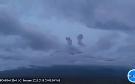 Info Semeru: Erupsi Pagi Ini Tak Ubah Status dan Rekomendasi