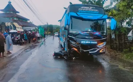 Gagal Mendahului, Pelajar di Blitar Tewas Usai Hantam Bus di Sutojayan