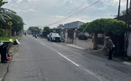 Pengendara Sepeda Kayuh Tewas Tertabrak Mobil di Srengat Blitar
