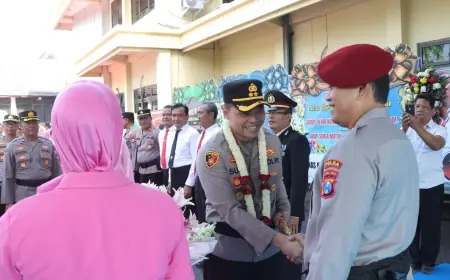 AKBP Henri Noveri Santoso Pamit, Tongkat Komando Kapolres Nganjuk Resmi Berganti