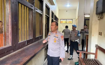 Antisipasi Tahanan Kabur, Polres Nganjuk Cek Ruang Keamanan