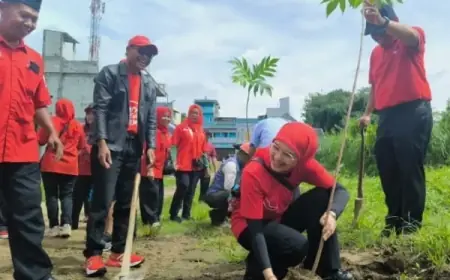 Kado PDI Perjuangan Malang untuk Bu Mega, Tanam Ribuan Pohon Lawan Krisis Ekologi