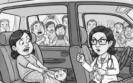 Mama Muda di Surabaya Lahiran di Taksi Online, Ealah.. Ternyata Sopirnya  Dokter!