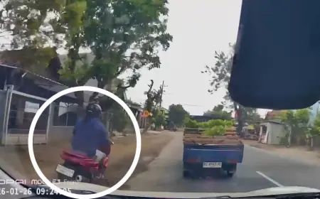 Viral, Aksi Kejar-kejaran Jambret di Tulungagung Terekam Kamera