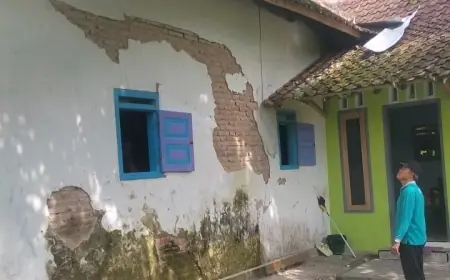 Gempa M 5,7 di Pacitan Akibatkan Dua Rumah di Malang Rusak