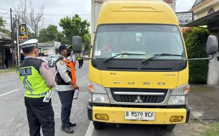 Dishub dan Satlantas Polres Nganjuk Gelar Operasi Gabungan, Fokus Keselamatan Angkutan Jalan