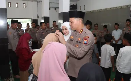 Peringati Isra Mikraj, Polres Nganjuk Teguhkan Iman Personel Lewat Aksi Kemanusiaan