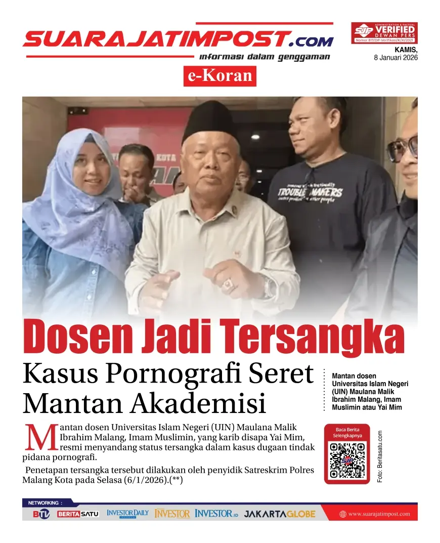 e-Koran, Edisi Kamis, 8 Januari 2026