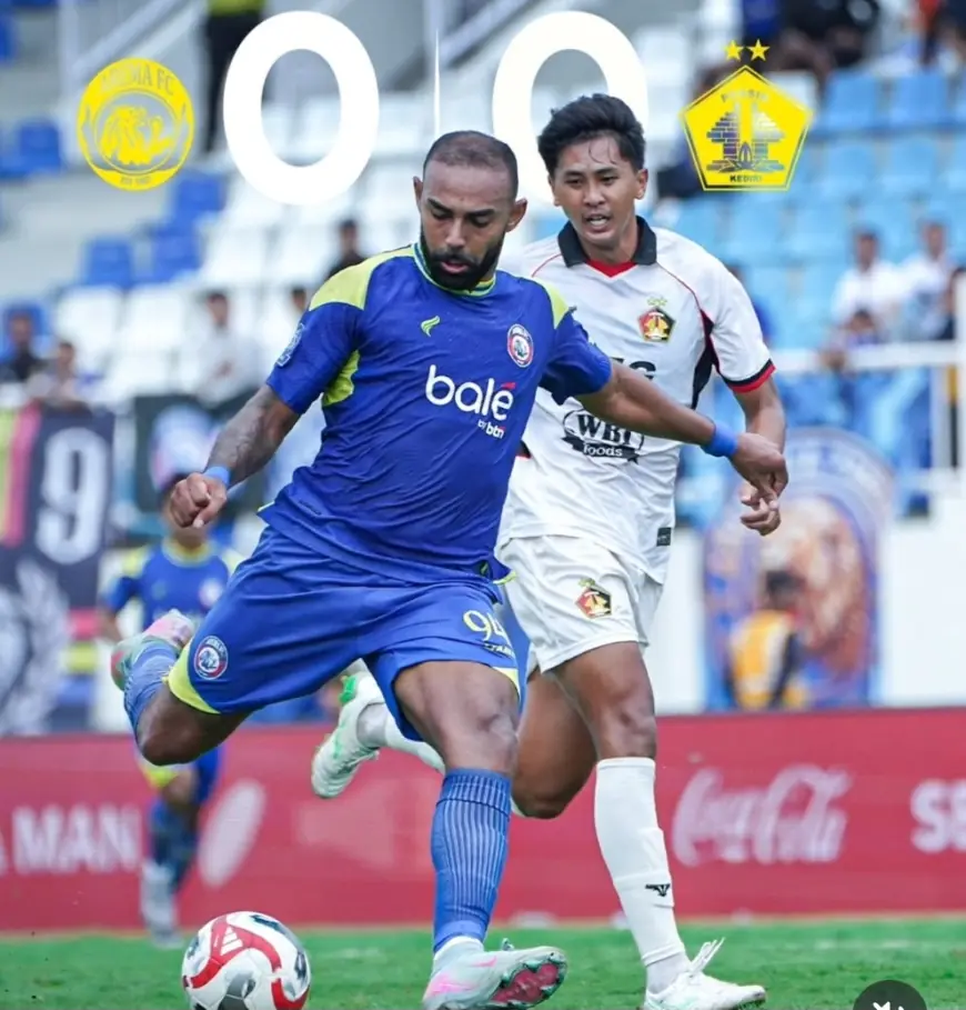 Babak Pertama Arema FC vs Persik Kediri Berakhir Imbang 0-0