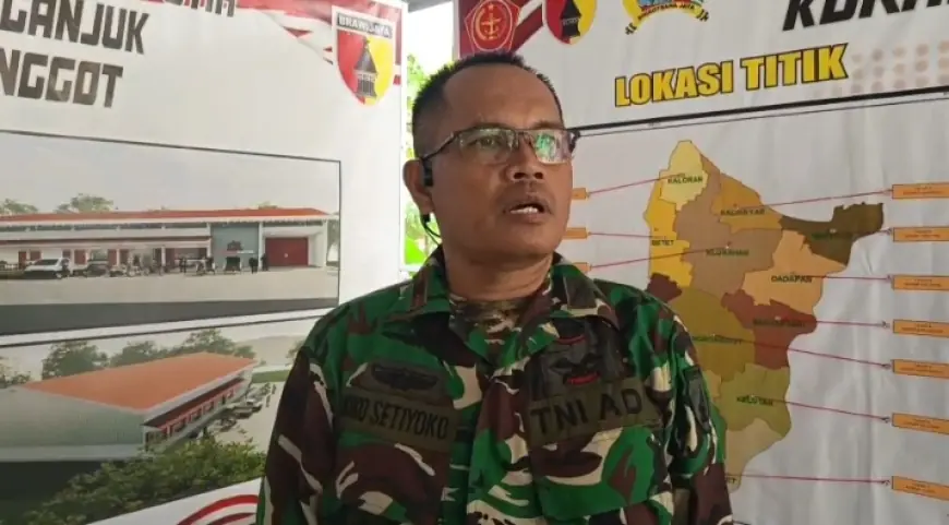 Danramil Ngronggot Nganjuk Kawal Pembangunan KDMP, Gerai Desa Juwet Masuk Tahap Finishing