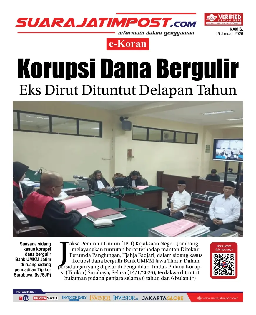 e-Koran, Edisi Kamis, 15 Januari 2026