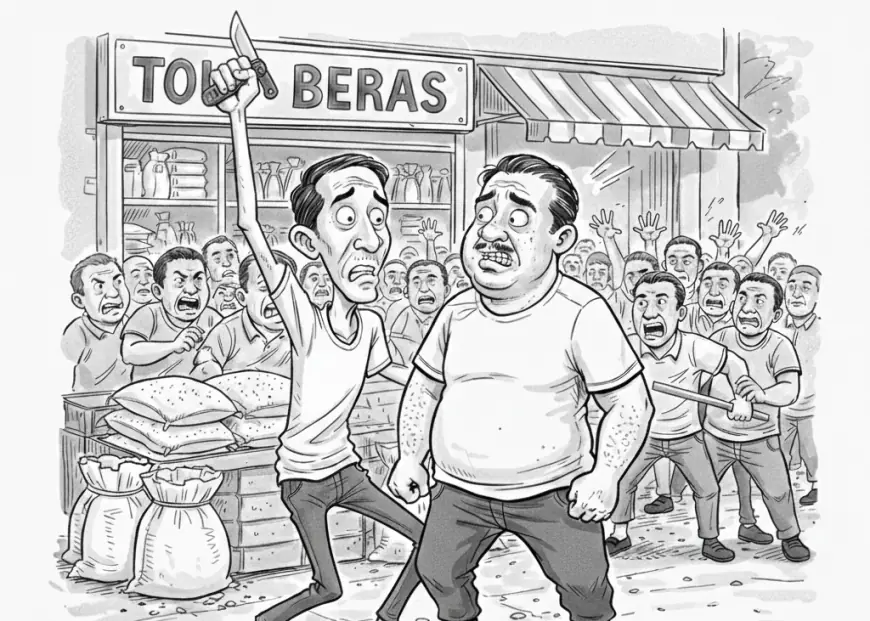 Modus Beli Beras Malam-malam, Penodong di Driyorejo Gresik Malah 'Dijinakkan' Warga