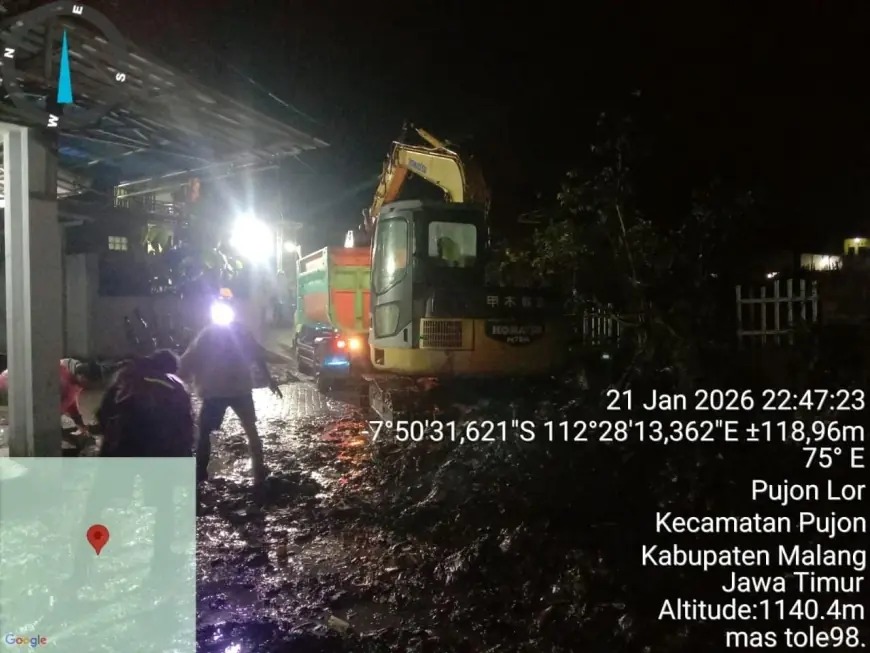 Sumbatan Sampah Picu Luapan Sungai Baloh di Pujon Malang, Jalur Provinsi Tergenang