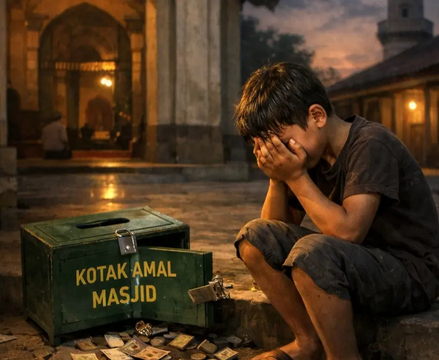 Antara Masjid Megah dan Pencuri Kotak Amal