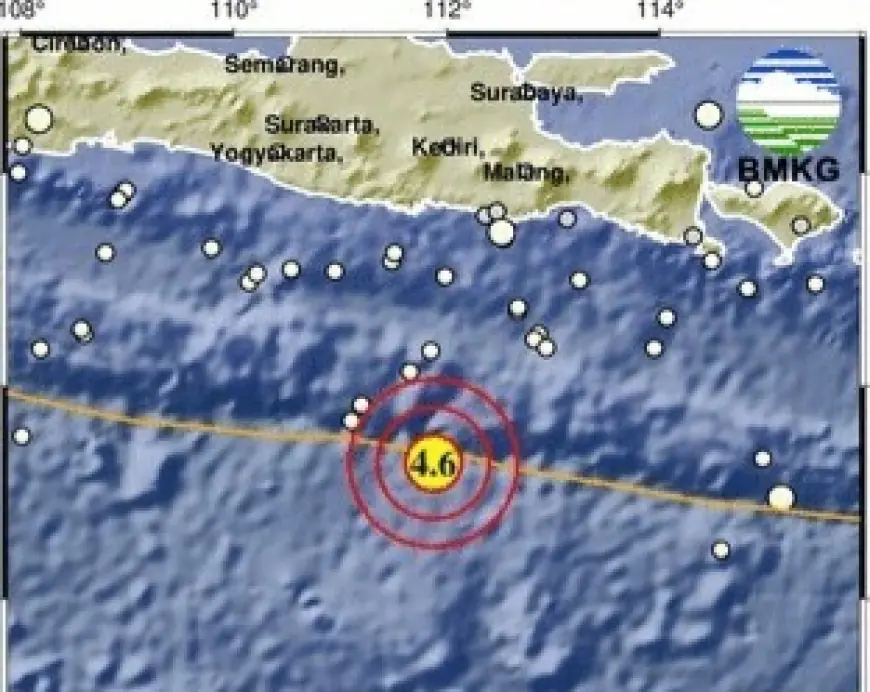 Gempa Dangkal Kembali Guncang Perairan Selatan Blitar