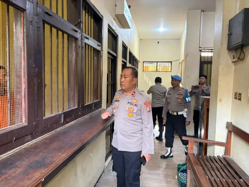 Antisipasi Tahanan Kabur, Polres Nganjuk Cek Ruang Keamanan