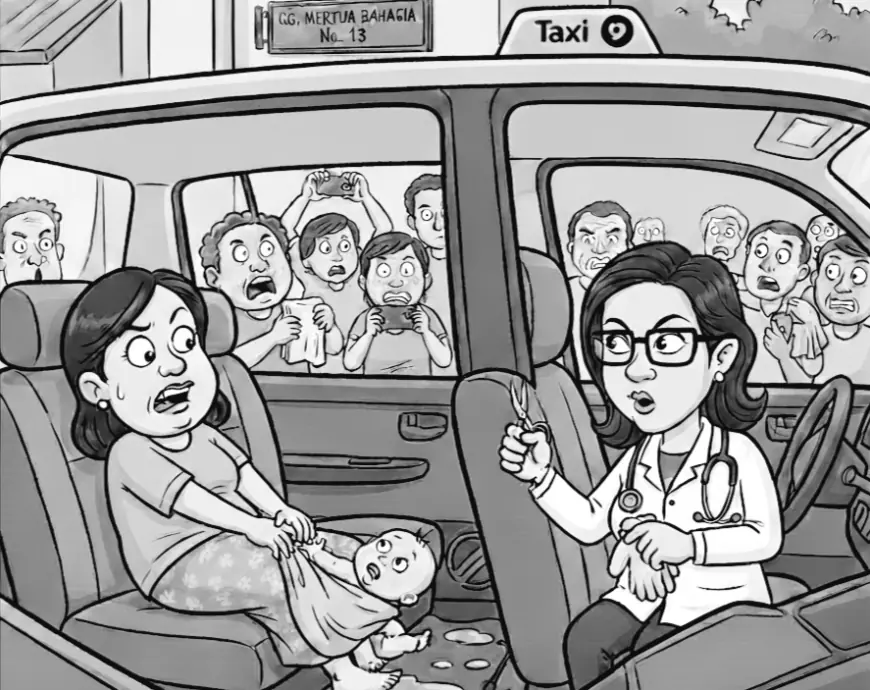 Mama Muda di Surabaya Lahiran di Taksi Online, Ealah.. Ternyata Sopirnya  Dokter!