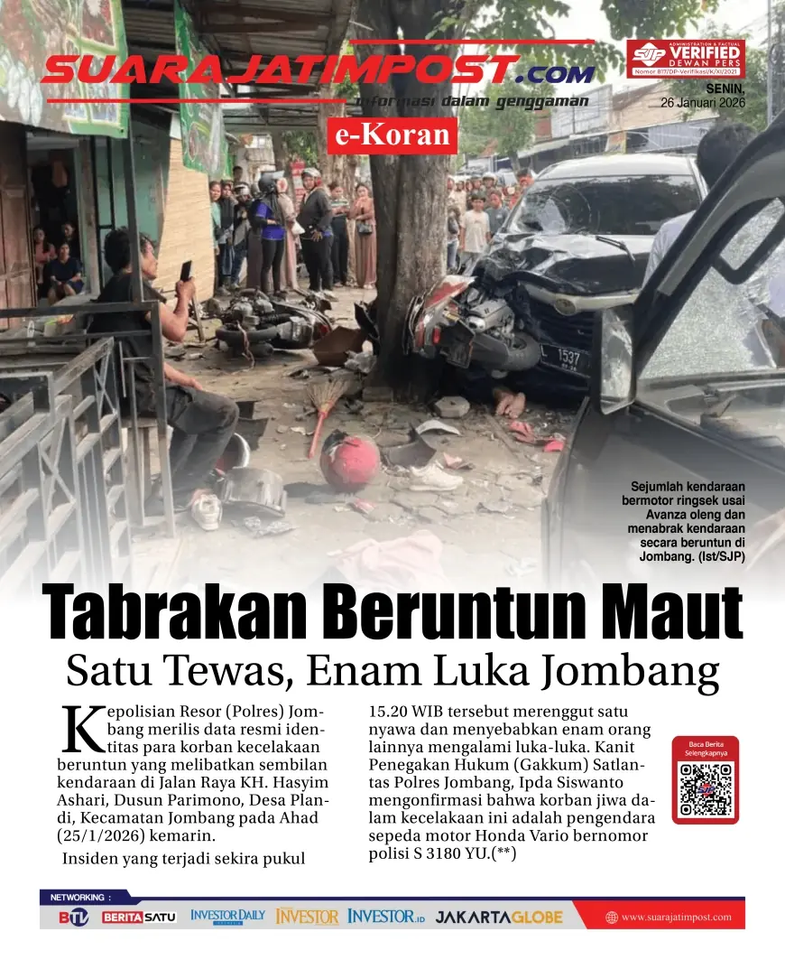 e-Koran, Edisi Senin, 26 Januari 2026