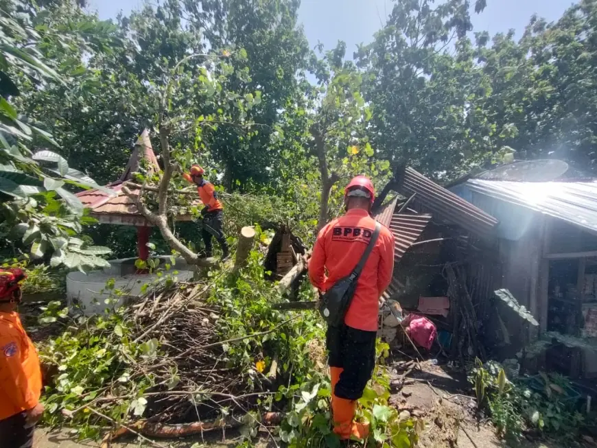 Sejumlah Wilayah di Blitar Diterjang Angin Kencang, Rumah Warga dan Fasilitas Umum Rusak
