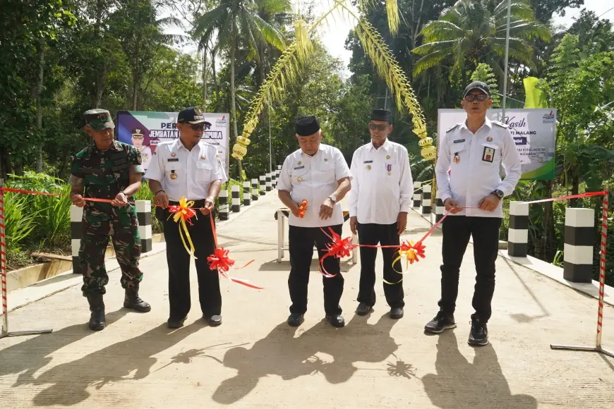 Jembatan Madakaripura Bantur Kembali Difungsikan, Akses Dua Desa di Malang Pulih