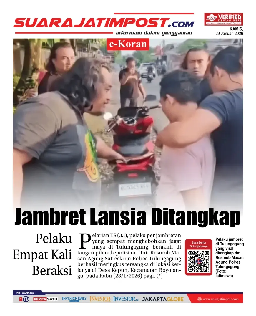 e-Koran, Edisi Kamis, 29 Januari 2026