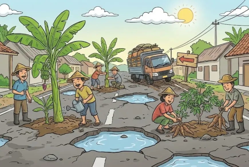 Inovasi 'Ketahanan Pangan' di Atas Jalan Rusak Jombang