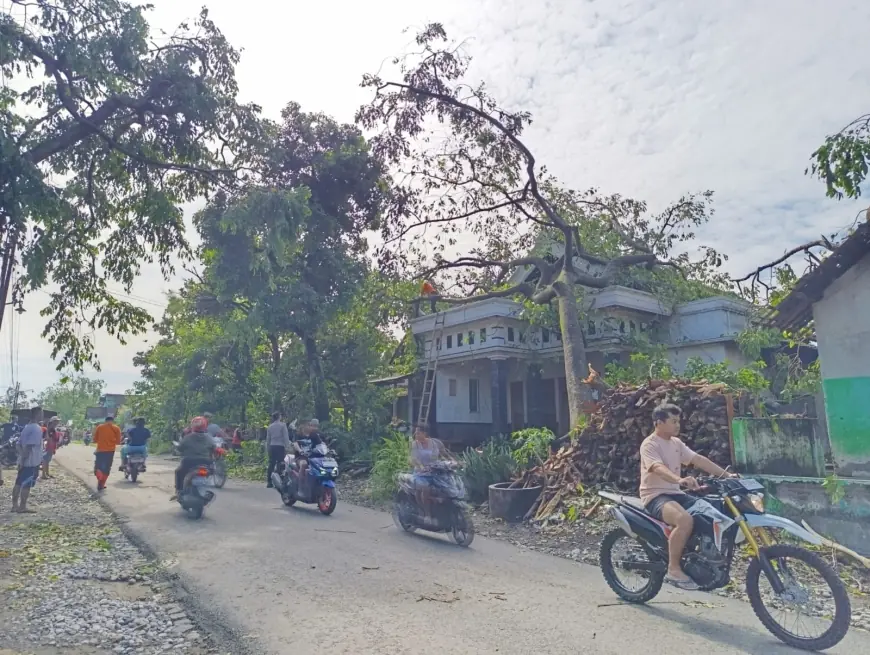 Warga Diminta Waspadai Cuaca Ekstrem, Angin Kencang Rusak Rumah Warga di Ponggok Blitar