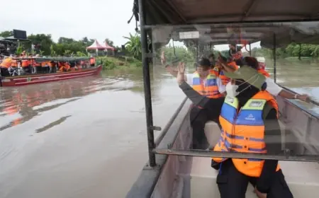 Pemkot Mojokerto Resmikan Wahana Susur Sungai Ngotok di Kawasan Taman Bahari Mojopahit