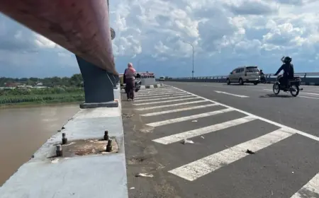 Baut dan Penyangga Besi Jembatan Ploso Jombang Hilang Dicuri, Keselamatan Warga Terancam