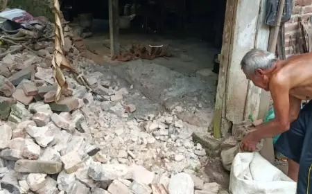 7 Rumah Warga dan 1 Kantor Desa di Trenggalek Rusak akibat Gempa