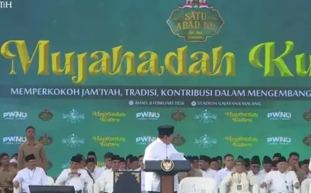 Di Hadapan 100 Ribu Nahdliyin di Malang, Presiden Prabowo Tegaskan Pemimpin Harus Bersatu