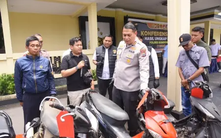 11 Motor Curian Diamankan, Jaringan Curanmor dan Narkoba di Bondowoso Terbongkar