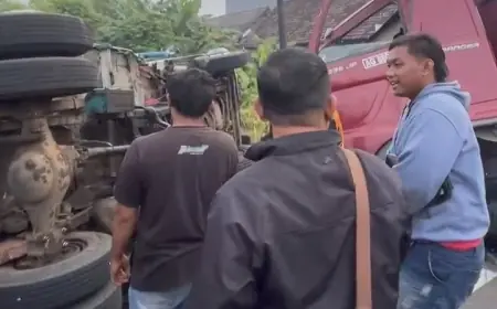 Sopir Mengantuk Picu Tabrakan Beruntun Empat Kendaraan di Mojokerto, Dua Orang Luka